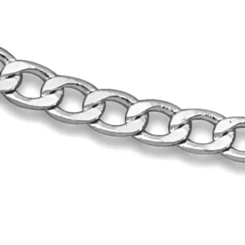 2.2mm Curb Link Bracelet in Sterling Silver -7.5-inch
