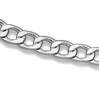 2.2mm Curb Link Bracelet in Sterling Silver -7.5-inch