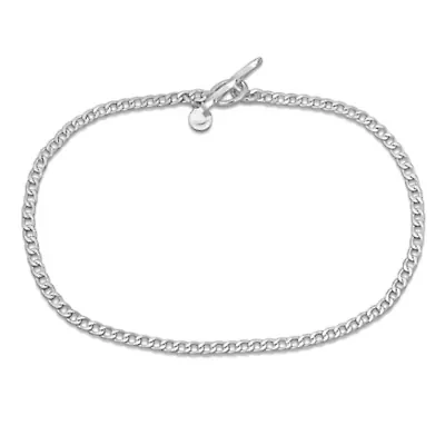 2.2mm Curb Link Bracelet in Sterling Silver -7.5-inch