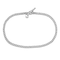 2.2mm Curb Link Bracelet in Sterling Silver -7.5-inch