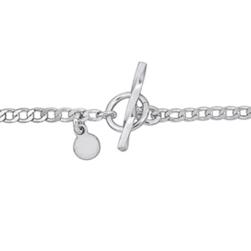 2.2mm Curb Link Bracelet in Sterling Silver -7.5-inch