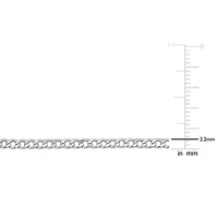 2.2mm Curb Link Bracelet in Sterling Silver -7.5-inch