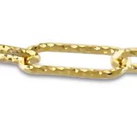 3mm Paperclip Link Bracelet in Yellow Plated Sterling SIlver-7.5 inch