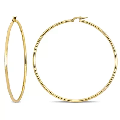 65mm Hoop Earrings in 10K Yellow Gold