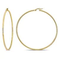 65mm Hoop Earrings in 10K Yellow Gold