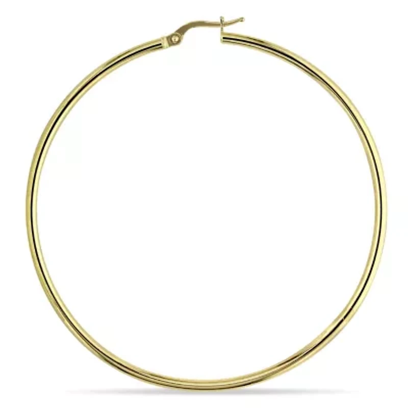 65mm Hoop Earrings in 10K Yellow Gold