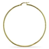 65mm Hoop Earrings in 10K Yellow Gold