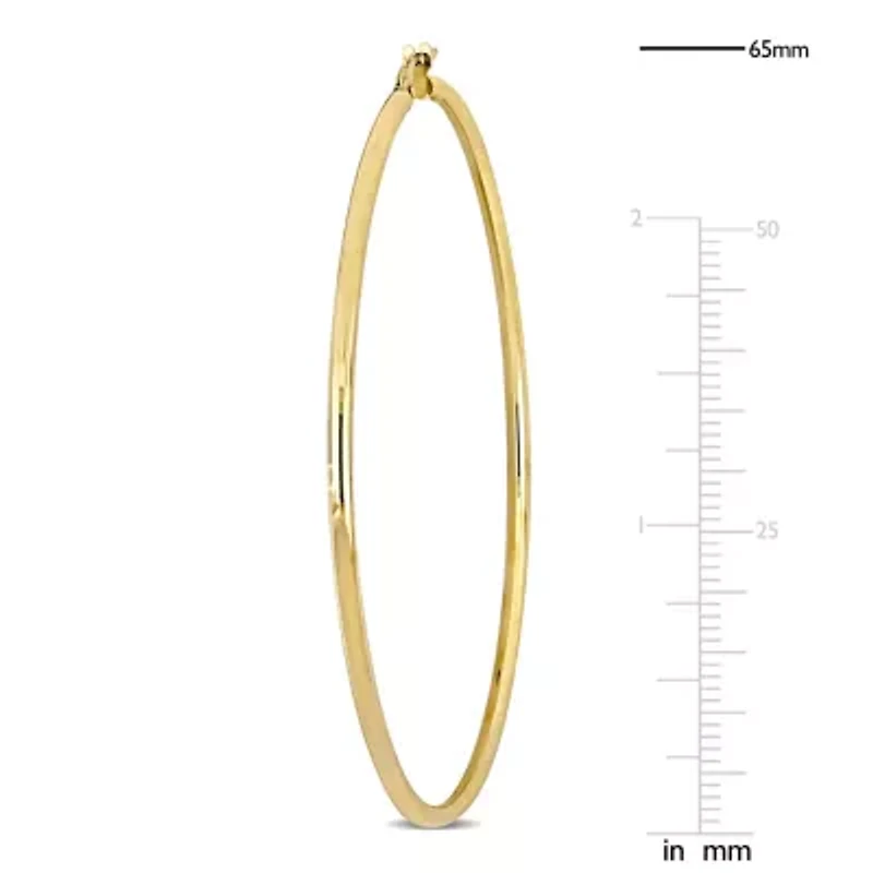 65mm Hoop Earrings in 10K Yellow Gold