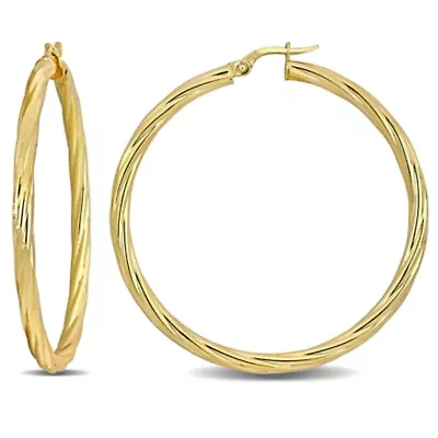 46.5mm Round Hoop Earrings in 14K Yellow Gold