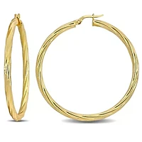 46.5mm Round Hoop Earrings in 14K Yellow Gold