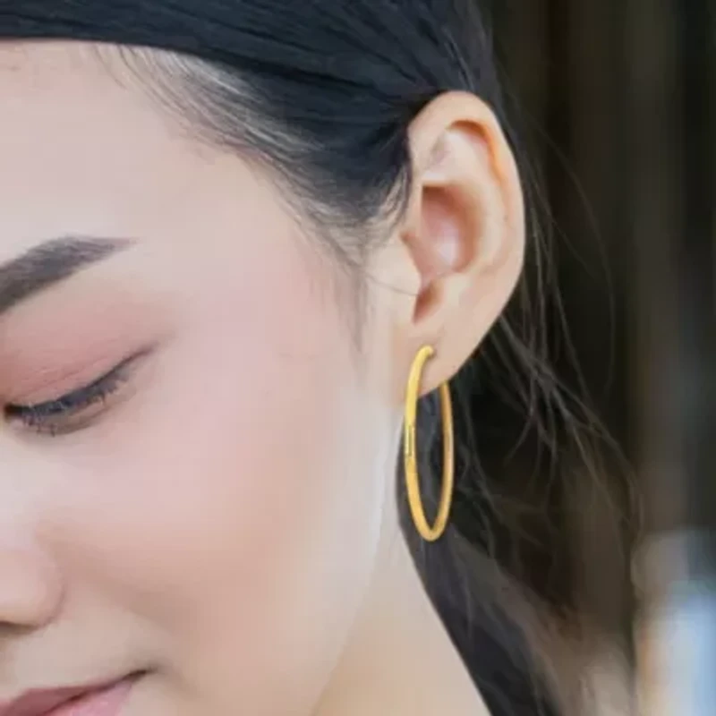 57.5mm Hoop Earrings in 14K Yellow Gold