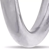 40mm Hoop Earrings in 10K White Gold