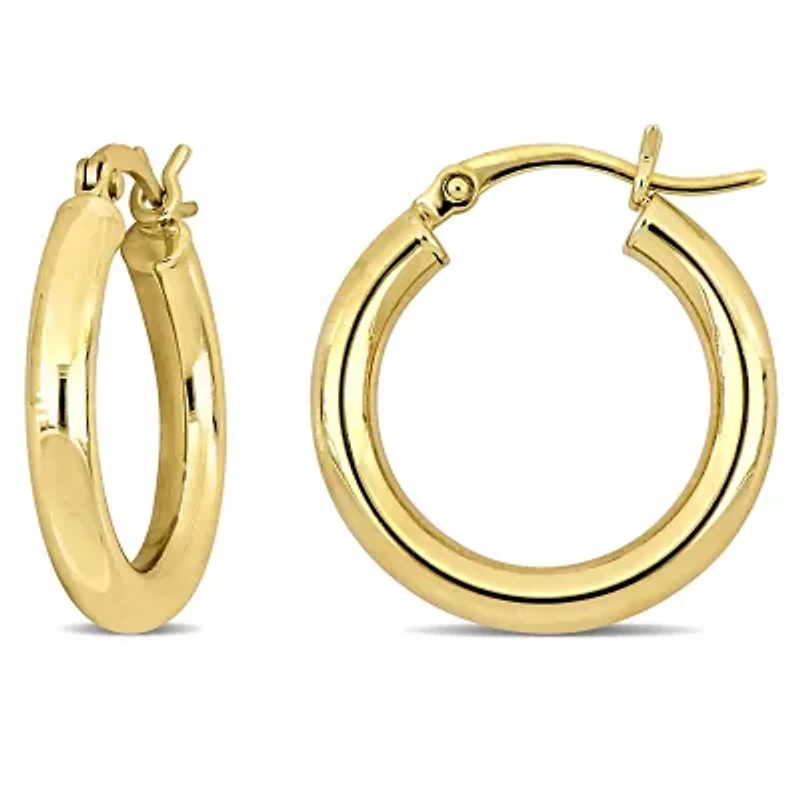 20x3mm Hoop Earrings in 10K Yellow Gold