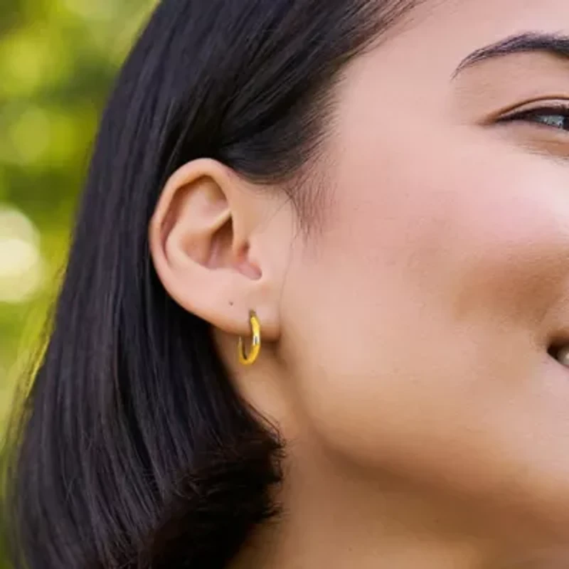 20x3mm Hoop Earrings in 10K Yellow Gold