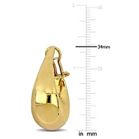 Puffed Hoop Earrings in 14K Yellow Gold