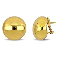 20mm Round Design Earrings in 14K Yellow Gold