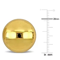 20mm Round Design Earrings in 14K Yellow Gold