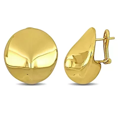 23mm Fancy Round Earrings in 14K Yellow Gold
