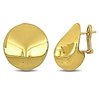 23mm Fancy Round Earrings in 14K Yellow Gold
