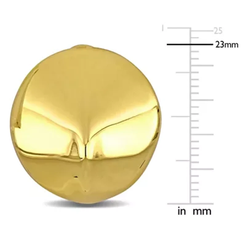 23mm Fancy Round Earrings in 14K Yellow Gold