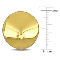 23mm Fancy Round Earrings in 14K Yellow Gold