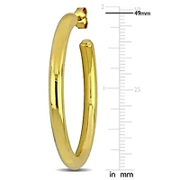 36x49mm Oval Hoop Earrings in 14K Yellow Gold
