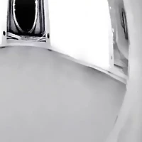 24mm Tear Drop Design Earrings in 14K White Gold