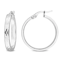 23.5mm Hoop Earrings in 10K White Gold