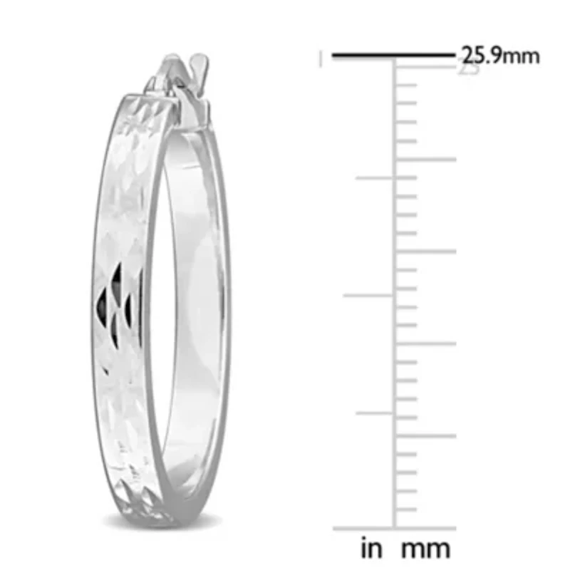 23.5mm Hoop Earrings in 10K White Gold