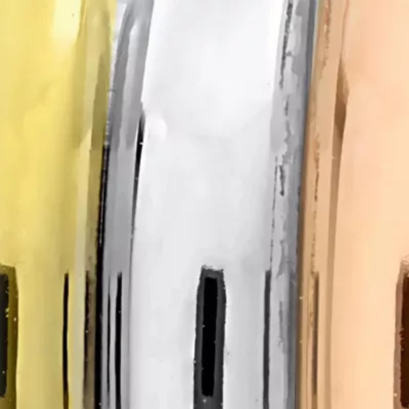 Triple C-Hoop Earrings in 10K 3-Tone Gold