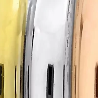 Triple C-Hoop Earrings in 10K 3-Tone Gold