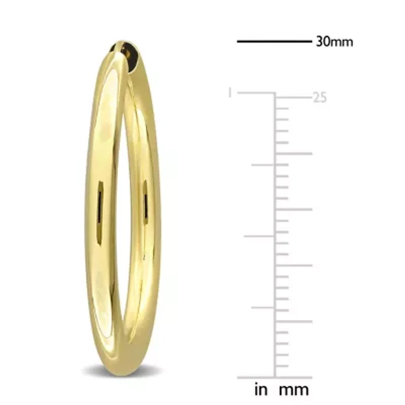 30mm Hoop Earrings in 10K Yellow Gold