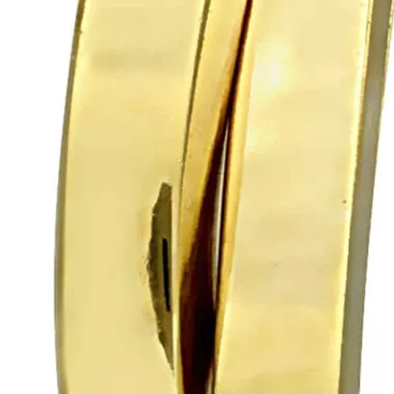 21.5mm 2-Row Square Hoop Earrings in 10K Yellow Gold