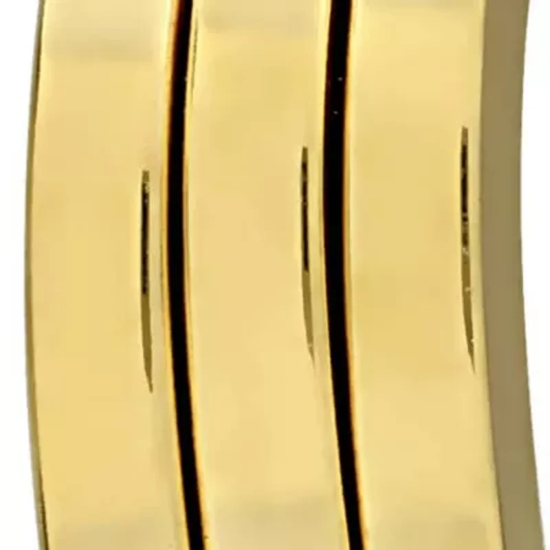 Triple V-Shape Hoop Earrings in 10K Yellow Gold