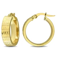 18mm Hoop Earrings in 10K Yellow Gold