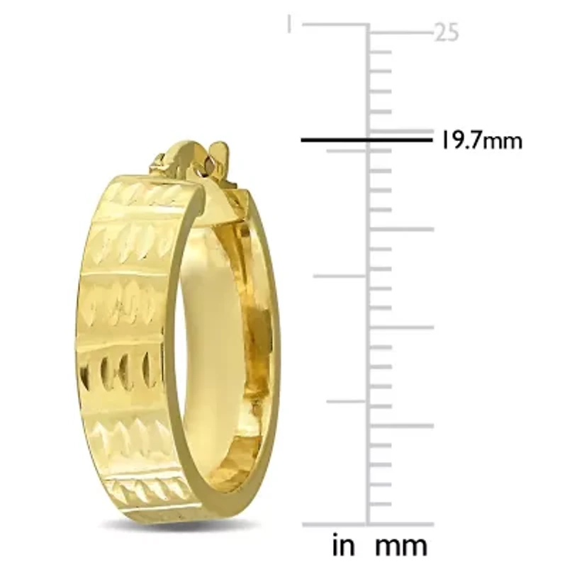 18mm Hoop Earrings in 10K Yellow Gold