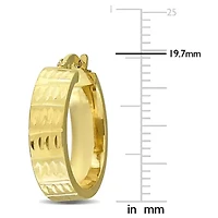 18mm Hoop Earrings in 10K Yellow Gold