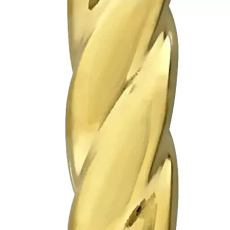 34mm Twist Hoop Earrings in 10K Yellow Gold