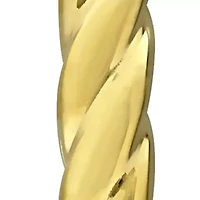 34mm Twist Hoop Earrings in 10K Yellow Gold