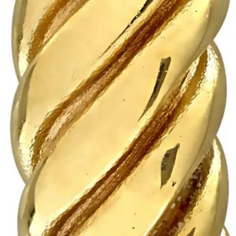 20mm Textured Hoop Earrings in 10K Yellow Gold