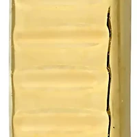 Ribbed Rounded Rectangle Hoop Earrings in 10K Yellow Gold