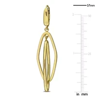 Interconnected Lozenge Drop Earrings in 10K Yellow Gold