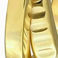 Crossover Double Hoop Earrings in 10K Yellow Gold