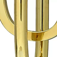 Interconnected Rounded Rectangle Drop Earrings in 10K Yellow Gold