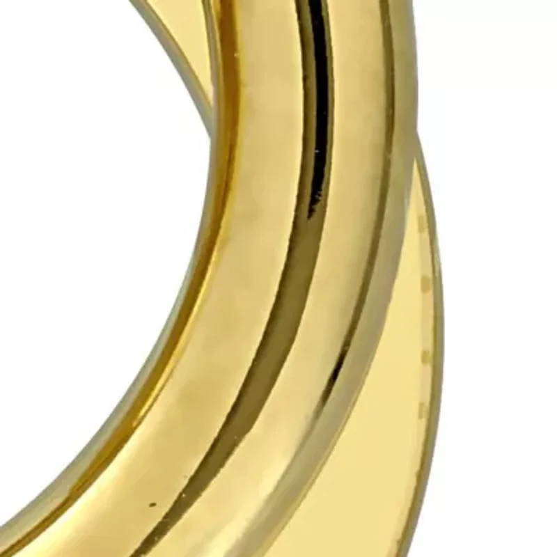 Double Open Circle Drop Earrings in 10K Yellow Gold