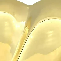 Puffed Crossover C-Hoop Earrings in 14K Yellow Gold