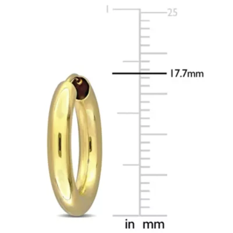 17mm Hoop Earrings in 14K Yellow Gold
