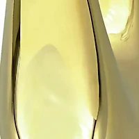 42mm Long Oval Drop Hoop Earrings in 14K Yellow Gold