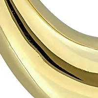 Puffed Oval Hoop Earrings in 14K Yellow Gold