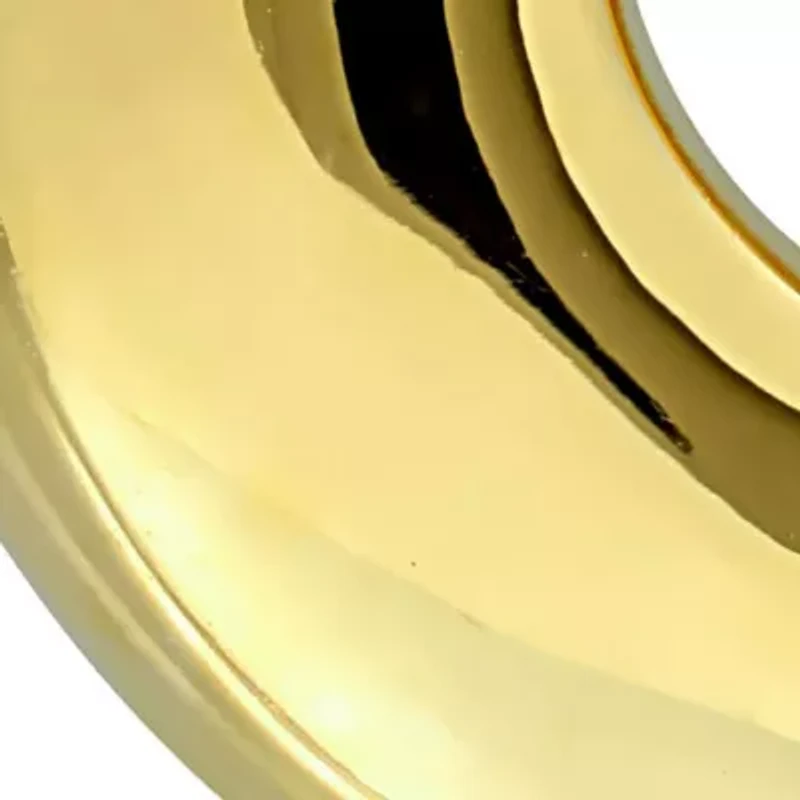 Wide Puff Hoop Earrings in 14K Yellow Gold